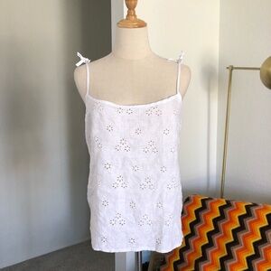 NWT Reistor Hemp Tie Up Eyelet Camisole Tank Top